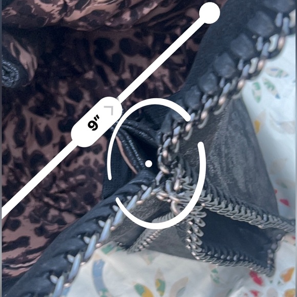 Gunmetal metallic chain link handle handbag/tote - Picture 15 of 16